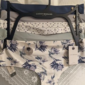 NWT Lucky Brand Size S 5-Pack Lacy Back Hipsters